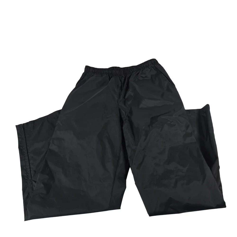 Nike Mens Large Black Nylon Track Pants Windbreaker Zipper Leg Swoosh RN 56323